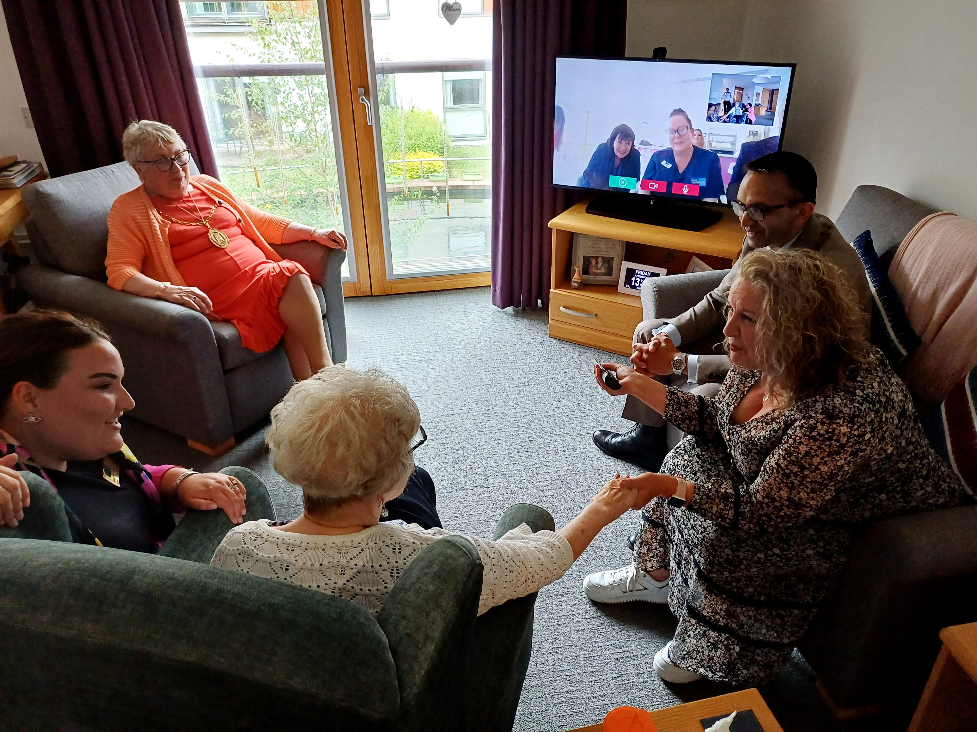 Smart TVs bring families closer in South Lanarkshire care homes